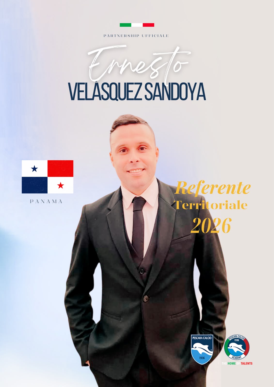 Ernesto Velásquez Sandoya, nominato Rappresentante Ufficiale